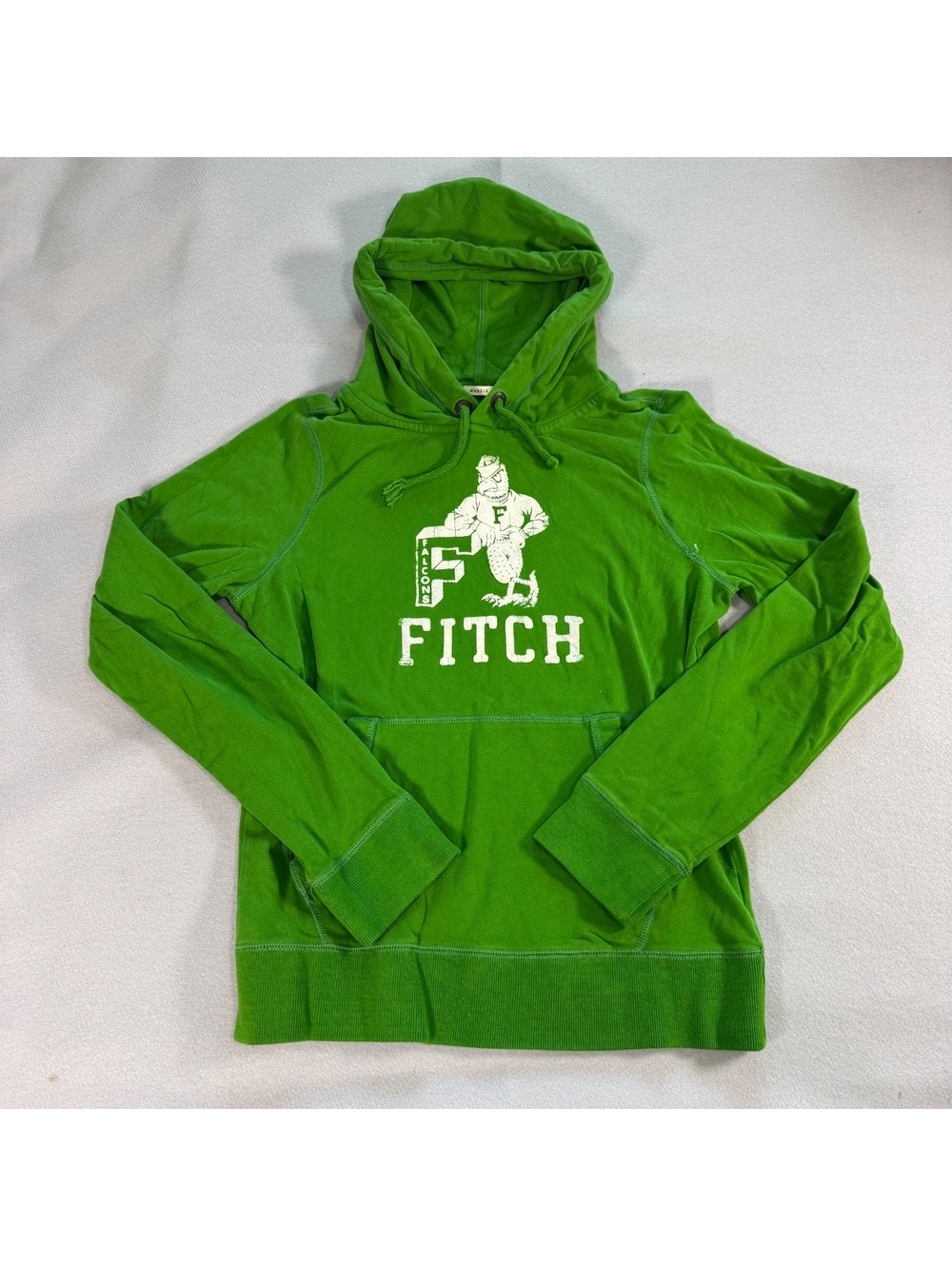 VTG Womens Abercrombie And Fitch Hoodie Hooded Sweatshirt Green Large Graphic